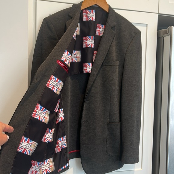 7 Downie St. Men’s Knit Jersey Stretch Gray Blazer Casual Sport Size am - Picture 9 of 17